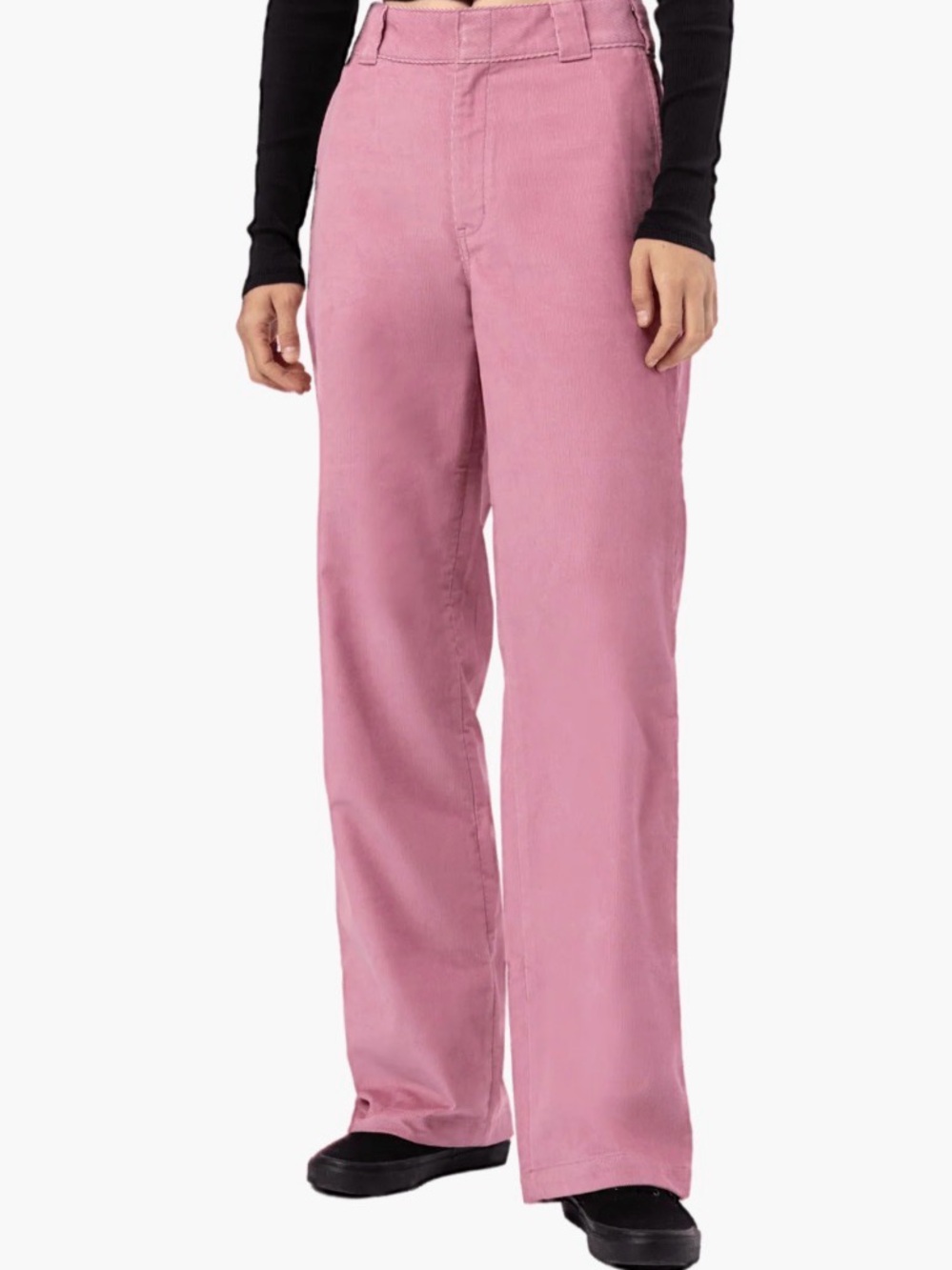 Dickies Women's Sz 29 Pink Halleyville Wide Leg Corduroy Pants
